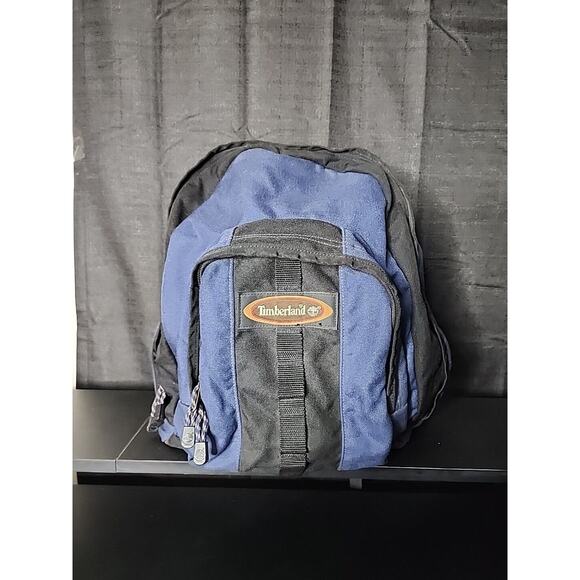 Timberland Other - Vintage Timberland Leather Bottom Backpack Black 90s Large Travel School Camping